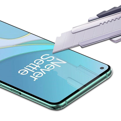 mocolo 0.33 มม. 9H 2.5D เต็มกาวผ้าไหมพิมพ์ฟิล์มกระจกนิรภัยสำหรับ OnePlus 8T รองรับการปลดล็อคลายนิ้วมือ, For OnePlus 8T