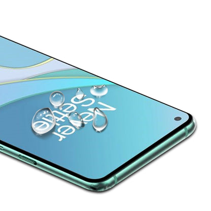mocolo 0.33 มม. 9H 2.5D เต็มกาวผ้าไหมพิมพ์ฟิล์มกระจกนิรภัยสำหรับ OnePlus 8T รองรับการปลดล็อคลายนิ้วมือ, For OnePlus 8T
