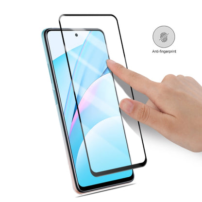 mocolo 0.33mm 9H 2.5D เต็มกาวผ้าไหมพิมพ์ฟิล์มกระจกนิรภัยสำหรับ Xiaomi Mi 10T Lite รองรับการปลดล็อคลายนิ้วมือ, For Xiaomi Mi 10T Lite