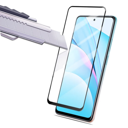 mocolo 0.33mm 9H 2.5D เต็มกาวผ้าไหมพิมพ์ฟิล์มกระจกนิรภัยสำหรับ Xiaomi Mi 10T Lite รองรับการปลดล็อคลายนิ้วมือ, For Xiaomi Mi 10T Lite