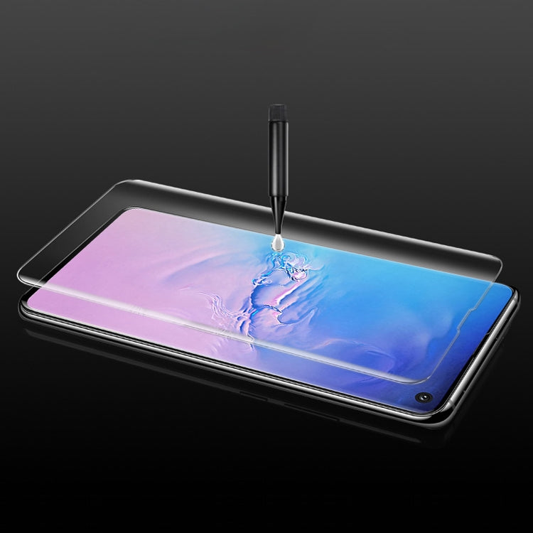 กระจกนิรภัยกาวเต็มโค้ง UV สำหรับ Galaxy S10 รองรับการปลดล็อคลายนิ้วมือ, For Galaxy S10(1 PC)(Full Glue)