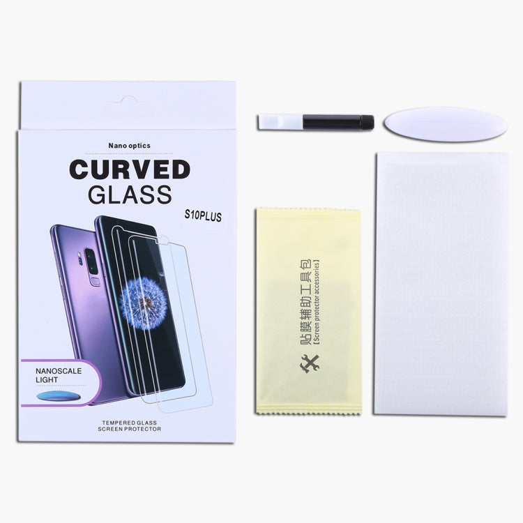 กระจกนิรภัยกาวเต็มโค้ง UV สำหรับ Galaxy S10 รองรับการปลดล็อคลายนิ้วมือ, For Galaxy S10(1 PC)(Full Glue)