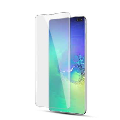 กระจกนิรภัยกาวเต็มโค้ง UV สำหรับ Galaxy S10 Plus รองรับการปลดล็อคด้วยลายนิ้วมือ, For Galaxy S10 Plus(1 PC)