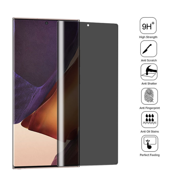 สำหรับ Samsung Galaxy Note20 Ultra 9H 3D โค้งป้องกันการแอบดูแบบเต็มหน้าจอฟิล์มกระจกนิรภัย, For Samsung Galaxy Note20 Ultra