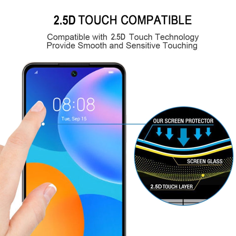 สำหรับ Huawei P สมาร์ท 2021 ฟิล์มกระจกนิรภัยแบบเต็มกาวเต็มหน้าจอ, For Huawei P Smart 2021(1 PC)