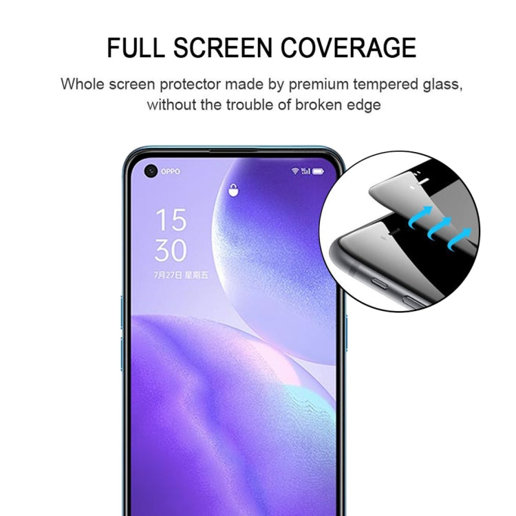 สำหรับ OPPO Reno5 5G/4G กาวเต็มหน้าจอฟิล์มกระจกนิรภัย