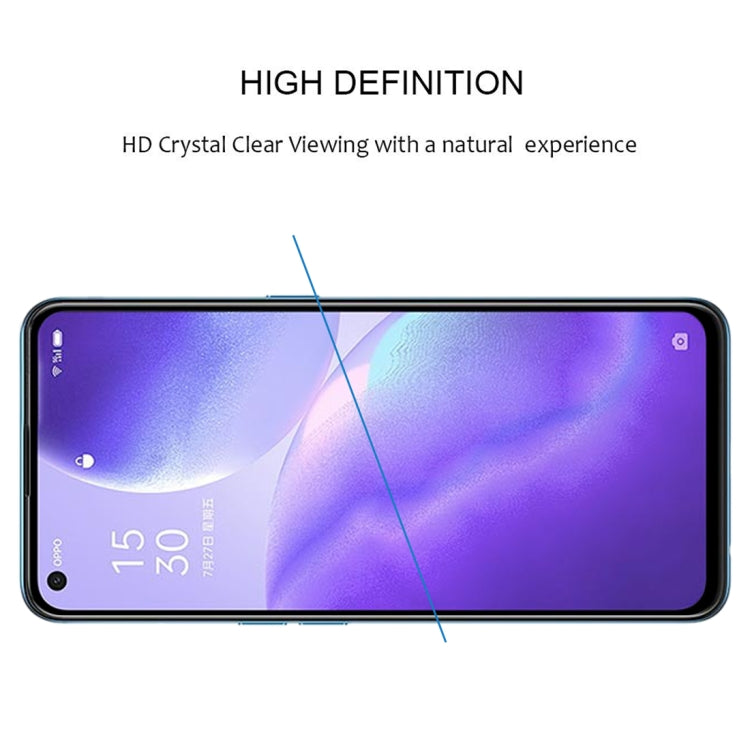 สำหรับ OPPO Reno5 5G/4G กาวเต็มหน้าจอฟิล์มกระจกนิรภัย