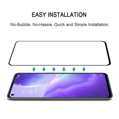 สำหรับ OPPO Reno5 5G/4G กาวเต็มหน้าจอฟิล์มกระจกนิรภัย