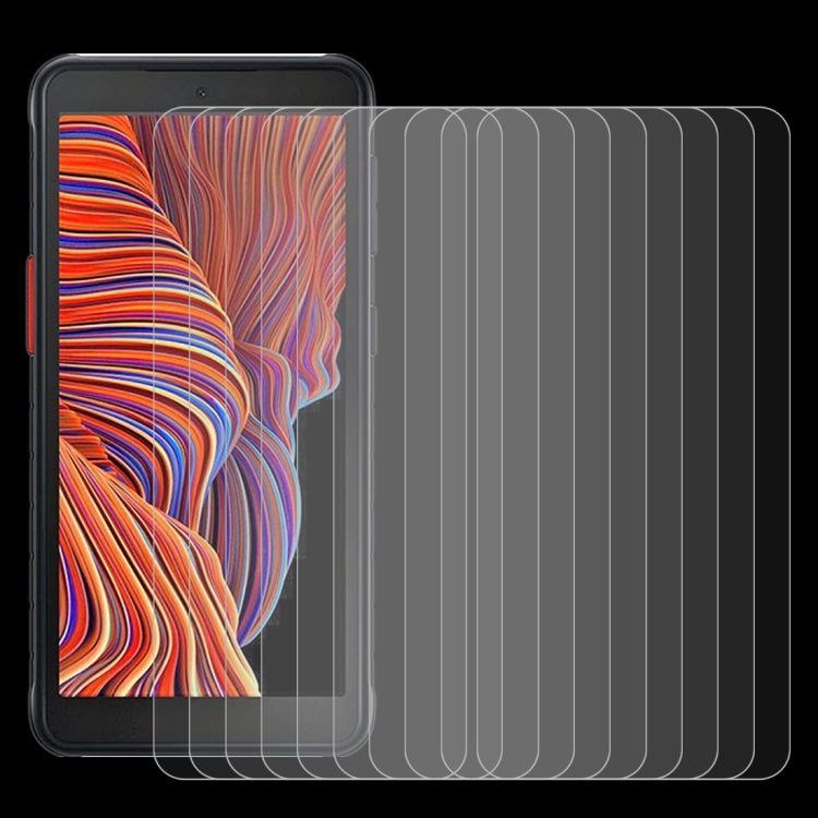สำหรับ Samsung Galaxy Xcover 5 10 ชิ้น 0.26 มิลลิเมตร 9H ความแข็งพื้นผิว 2.5D กระจกนิรภัยป้องกันการระเบิดไม่เต็มหน้าจอฟิล์ม, For Samsung Galaxy Xcover 5 (10 PCS)