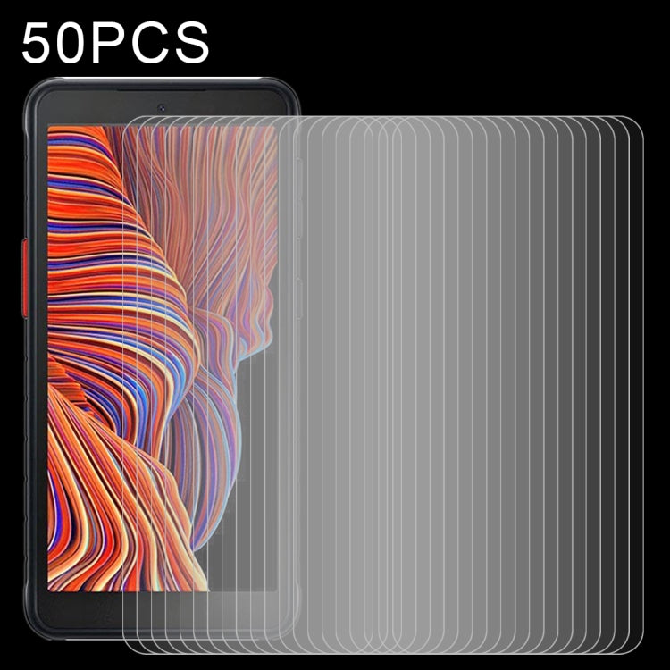 สำหรับ Samsung Galaxy Xcover 5 50 ชิ้น 0.26mm 9H ความแข็งพื้นผิว 2.5D กระจกนิรภัยป้องกันการระเบิดไม่เต็มหน้าจอฟิล์ม, For Samsung Galaxy Xcover 5 (50 PCS)