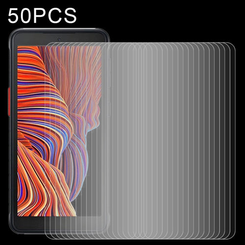 สำหรับ Samsung Galaxy Xcover 5 50 ชิ้น 0.26mm 9H ความแข็งพื้นผิว 2.5D กระจกนิรภัยป้องกันการระเบิดไม่เต็มหน้าจอฟิล์ม, For Samsung Galaxy Xcover 5 (50 PCS)