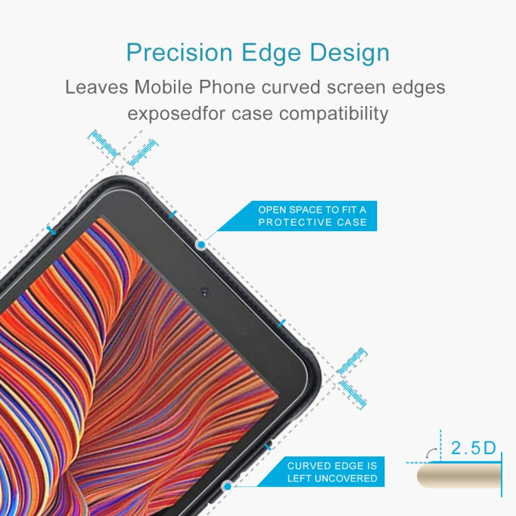 สำหรับ Samsung Galaxy Xcover 5 50 ชิ้น 0.26mm 9H ความแข็งพื้นผิว 2.5D กระจกนิรภัยป้องกันการระเบิดไม่เต็มหน้าจอฟิล์ม, For Samsung Galaxy Xcover 5 (50 PCS)