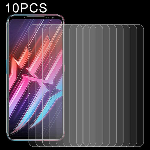 สำหรับนูเบียเรดเมจิก 6 / 6 Pro 10 ชิ้น 0.26 มิลลิเมตร 9H ความแข็งพื้นผิว 2.5D กระจกนิรภัยป้องกันการระเบิดไม่เต็มหน้าจอฟิล์ม, For Nubia Red Magic 6 / 6 Pro (10 PCS)