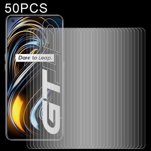 สำหรับ OPPO Realme GT 5G / Realme GT Master 50 ชิ้น 2.5D ฟิล์มกระจกนิรภัยไม่เต็มหน้าจอ, For OPPO Realme GT 5G / Realme GT Master (50 PCS)