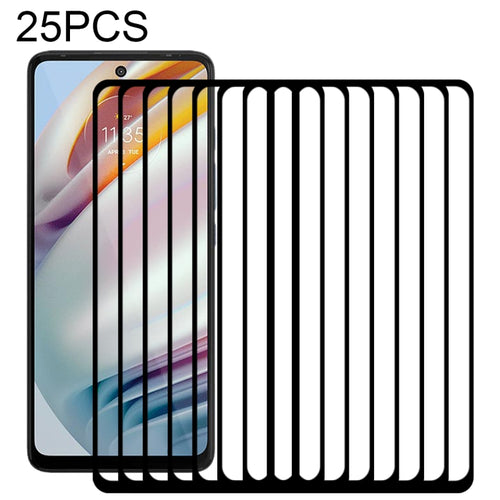 สำหรับ Motorola Moto G60 / G51 / Moto G60S / G200 5G 25 PCS กาวเต็มหน้าจอ Protector กระจกนิรภัยฟิล์ม, For Motorola Moto G60 / G51 / Moto G60S / G200 5G (25 PCS)