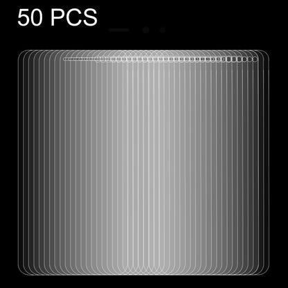 50 ชิ้นสำหรับ Huawei Y6 (2017) 0.26mm 9H ความแข็งพื้นผิว 2.5D กระจกนิรภัยป้องกันการระเบิดฟิล์มไม่เต็มหน้าจอไม่มีแพ็คเกจขายปลีก, For Y6 (2017)