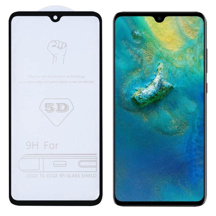 ฟิล์มกระจกนิรภัยแบบเต็มหน้าจอ 9H 5D สำหรับ Huawei Mate 20, For Huawei Mate 20
