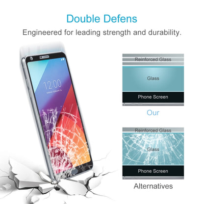 สำหรับ LG G6 0.3 มม. 9H ความแข็งพื้นผิว 2.5D โค้งผ้าไหมหน้าจอแบบเต็มหน้าจอกระจกนิรภัยป้องกันหน้าจอ, For G6