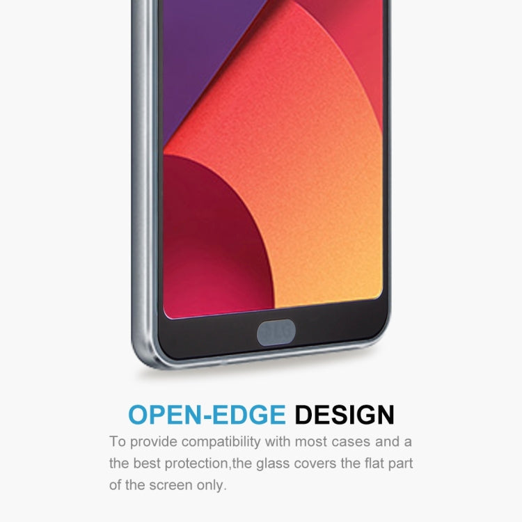 สำหรับ LG G6 0.3 มม. 9H ความแข็งพื้นผิว 2.5D โค้งผ้าไหมหน้าจอแบบเต็มหน้าจอกระจกนิรภัยป้องกันหน้าจอ, For G6