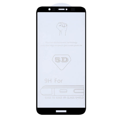 ฟิล์มกระจกนิรภัยแบบเต็มหน้าจอ 9H 5D กาวเต็มสำหรับ Huawei Enjoy 7S / P Smart, For Huawei Enjoy 7S