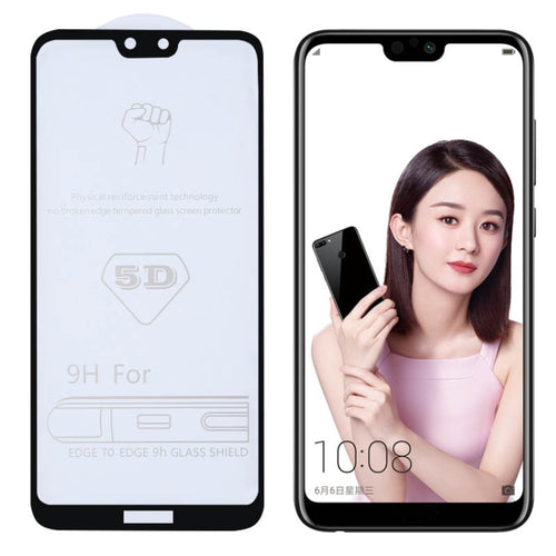 ฟิล์มกระจกนิรภัยแบบเต็มหน้าจอ 9H 5D กาวเต็มสำหรับ Huawei Honor 9i, For Huawei Honor 9i