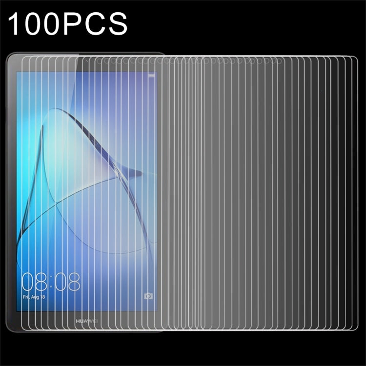 100 ชิ้นสำหรับหัวเว่ย MediaPad T3 7.0 นิ้ว 0.3 มิลลิเมตร 9H ความแข็งพื้นผิวเต็มหน้าจอกระจกกันรอยหน้าจอ, For MediaPad T3 7.0