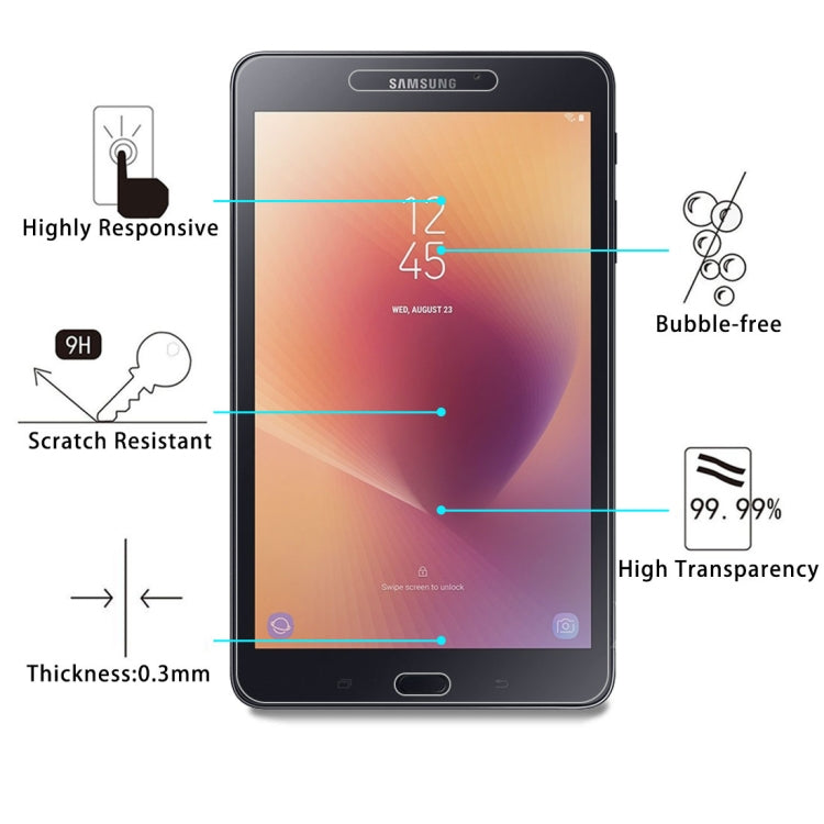 สำหรับ Galaxy Tab A 8.0 (2017) / T380 / T385 0.3 มม. 9H ความแข็งพื้นผิวฟิล์มกระจกนิรภัย, For T380