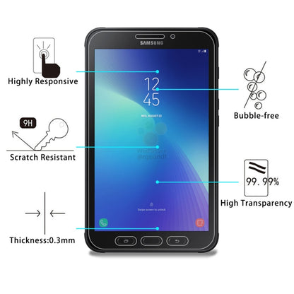 สำหรับ Galaxy Tab Active2 8.0 LTE / T395 0.3mm 9H ความแข็งพื้นผิวฟิล์มกระจกนิรภัย, For Galaxy Tab Active2 8.0 LTE