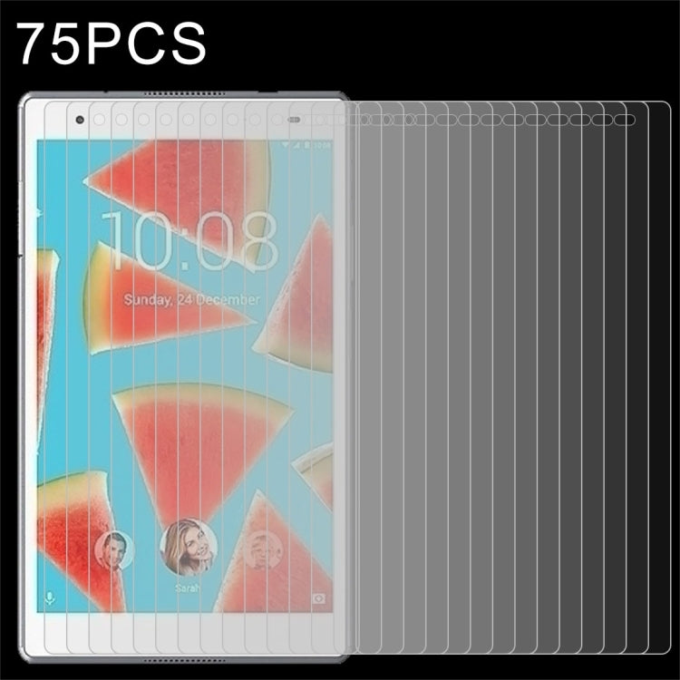 75 ชิ้นสำหรับ Lenovo Tab4 8 Plus / TB-8704 / TB-8704F 0.3mm 9H ความแข็งพื้นผิวกระจกนิรภัยป้องกันหน้าจอ, For Tab4 8 Plus