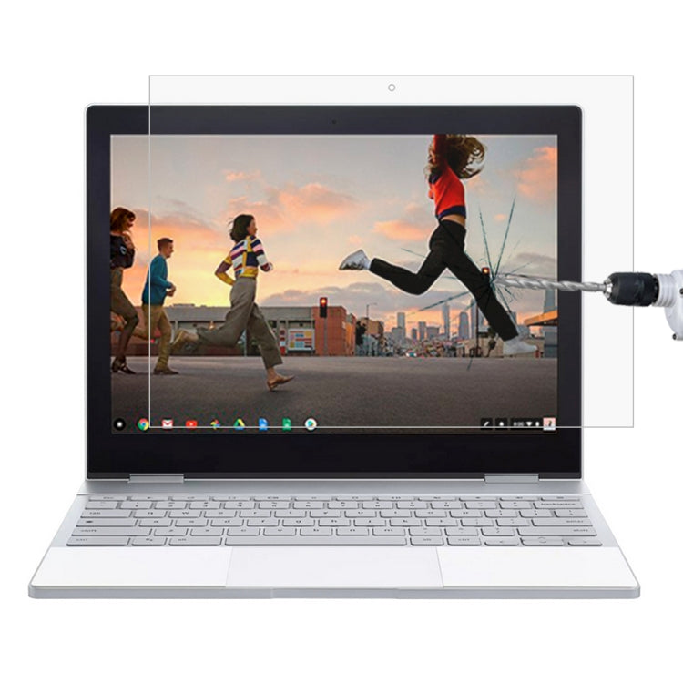 ฟิล์มกระจกนิรภัยแบบเต็มหน้าจอ 0.4 มม. 9H ความแข็งพื้นผิวสำหรับ Google Pixelbook 12.3 นิ้ว, For Google Pixelbook 12.3 inch