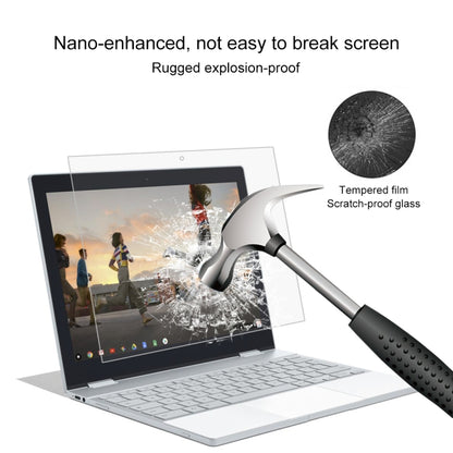 ฟิล์มกระจกนิรภัยแบบเต็มหน้าจอ 0.4 มม. 9H ความแข็งพื้นผิวสำหรับ Google Pixelbook 12.3 นิ้ว, For Google Pixelbook 12.3 inch