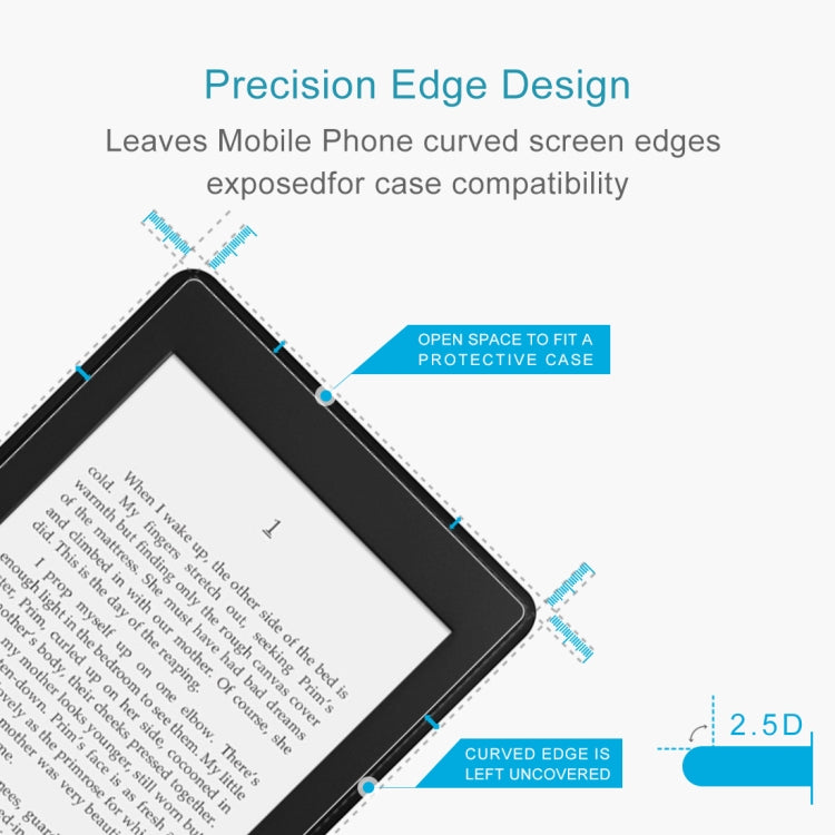 ฟิล์มกระจกนิรภัยป้องกันการระเบิด 9H 2.5D HD สำหรับ Amazon Kindle Paperwhite Lite, HD
