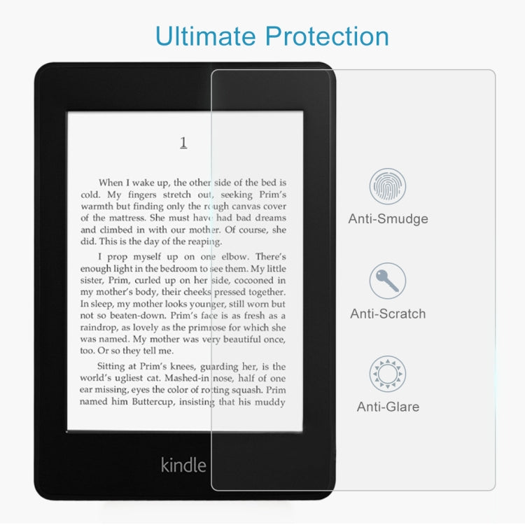ฟิล์มกระจกนิรภัยป้องกันการระเบิด 9H 2.5D HD สำหรับ Amazon Kindle Paperwhite Lite, HD