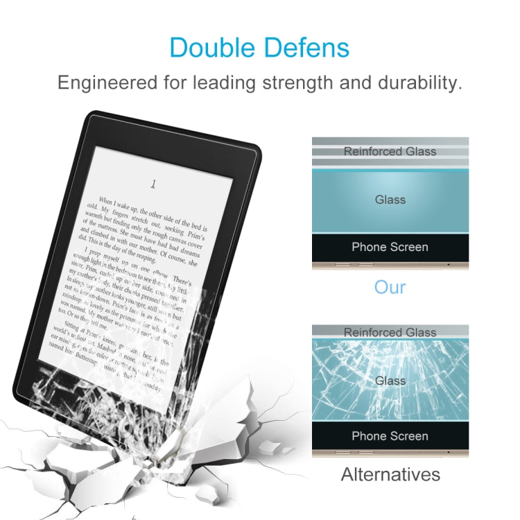ฟิล์มกระจกนิรภัยป้องกันการระเบิด 9H 2.5D HD สำหรับ Amazon Kindle Paperwhite Lite, HD