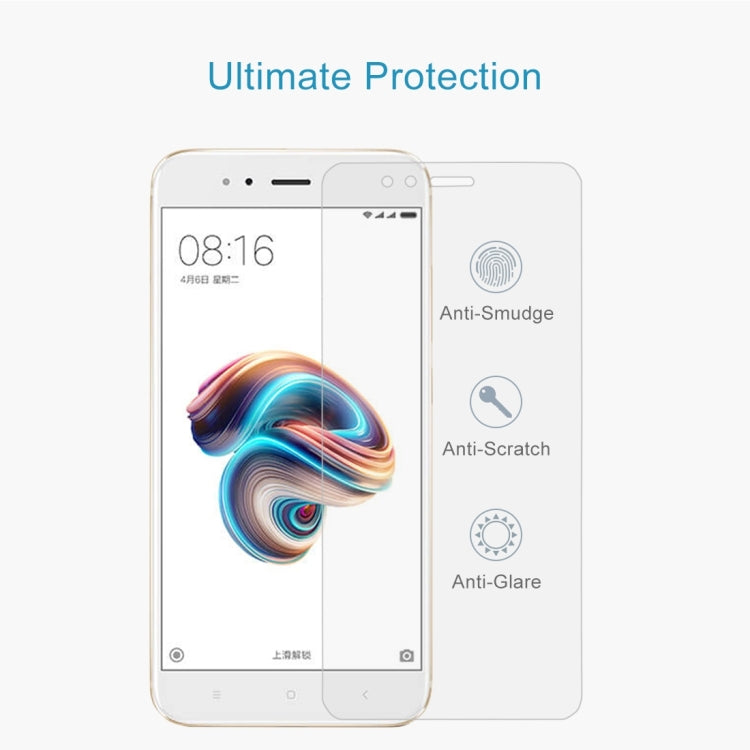 สำหรับ Xiaomi Mi 5X / A1 0.26mm 9H ความแข็งพื้นผิว 2.5D ฟิล์มกันรอยนิรภัยแบบเต็มหน้าจอป้องกันการระเบิด, For Mi 5X (1 PCS)