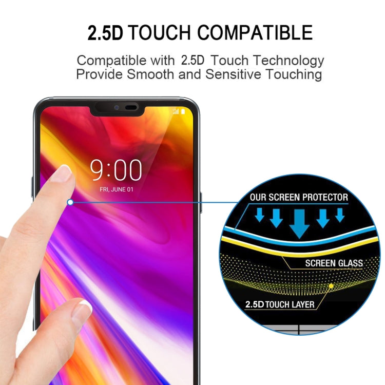 ฟิล์มกระจกนิรภัย 0.26 มม. 9H 2.5D สำหรับ LG G7 ThinQ, For LG G7 ThinQ(Black)