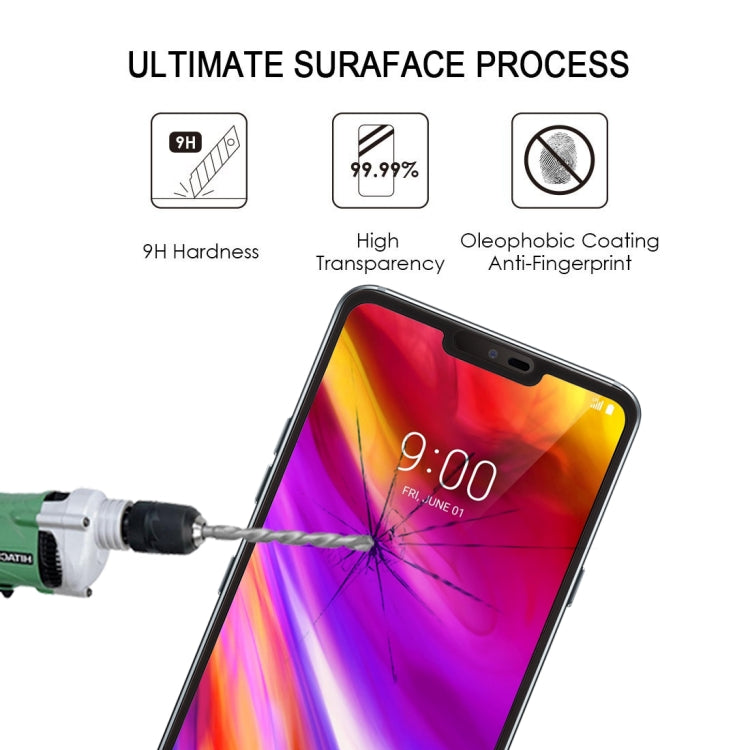 ฟิล์มกระจกนิรภัย 0.26 มม. 9H 2.5D สำหรับ LG G7 ThinQ, For LG G7 ThinQ(Black)