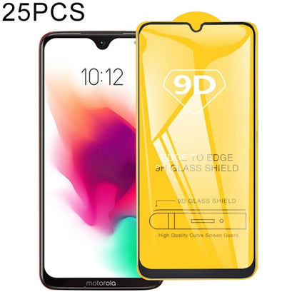 25 ชิ้นสำหรับ Motorola Moto G7 พลัส 9D เต็มกาวเต็มหน้าจอฟิล์มกระจกนิรภัย, For Motorola Moto G7 Plus (25 PCS)