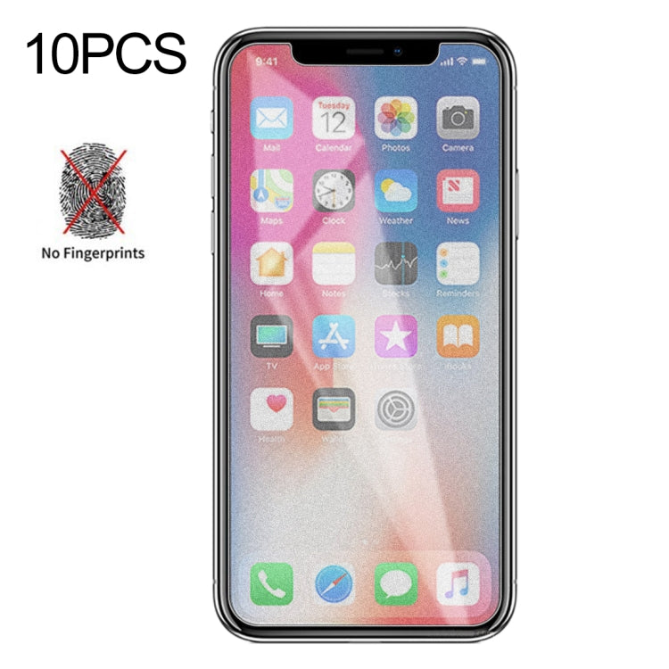 สำหรับ iPhone X / XS / iPhone 11 Pro 10 ชิ้น Non-Full Matte Frosted ฟิล์มกระจกนิรภัย, For iPhone X / XS / iPhone 11 Pro(10 PCS)
