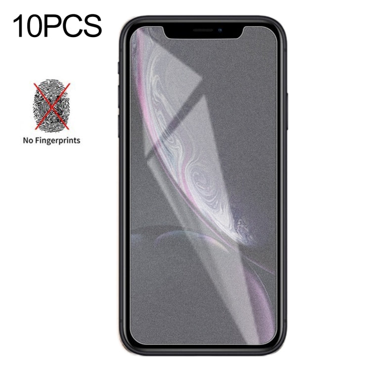 สำหรับ iPhone XR / iPhone 11 10 ชิ้นฟิล์มกระจกนิรภัยเคลือบด้านไม่เต็มฝ้า, For iPhone XR / iPhone 11(10 PCS)