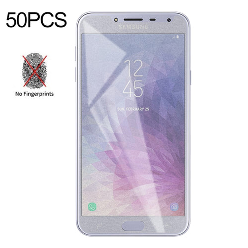 50 ชิ้น Non-Full Matte Frosted ฟิล์มกระจกนิรภัยสำหรับ Galaxy J4 ไม่มีแพ็คเกจขายปลีก, For Galaxy J4 (50 PCS)