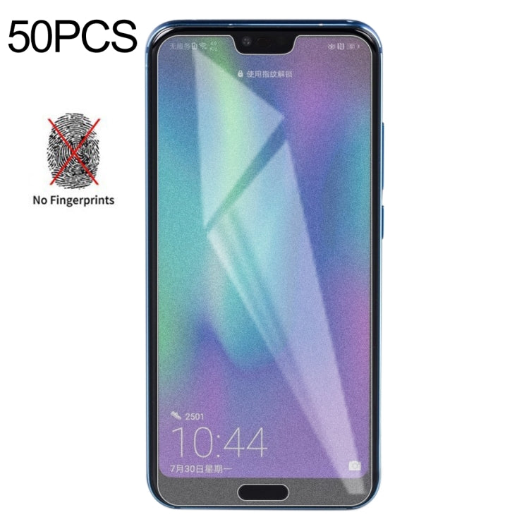 50 ชิ้น NonFull Matte Frosted ฟิล์มกระจกนิรภัยสำหรับ Huawei Honor 10 ไม่มีแพ็คเกจขายปลีก, For Huawei Honor 10 (50 PCS)