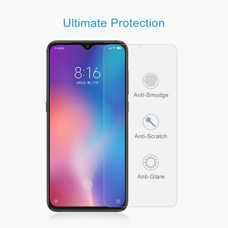 10 ชิ้น 0.26 มิลลิเมตร 9H 2.5D ฟิล์มกระจกนิรภัยสำหรับ Xiaomi Mi 9, For Mi 9 (10 PCS)