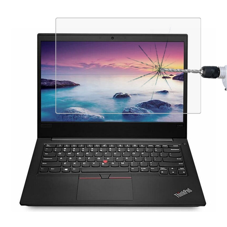ฟิล์มกระจกนิรภัยแบบเต็มหน้าจอความแข็ง 0.4 มม. 9H สำหรับ Lenovo ThinkPad E485 14 นิ้ว, Lenovo E485
