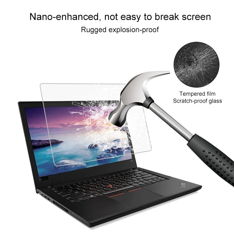 ฟิล์มกระจกนิรภัยแบบเต็มหน้าจอความแข็ง 0.4 มม. 9H สำหรับ Lenovo ThinkPad E485 14 นิ้ว, Lenovo E485
