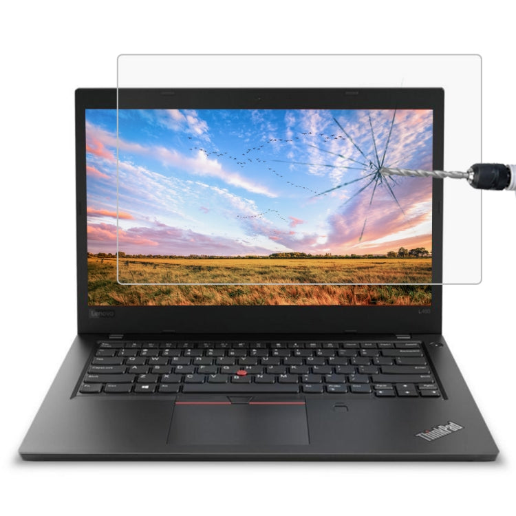 ฟิล์มกระจกนิรภัยแบบเต็มหน้าจอความแข็ง 0.4 มม. 9H สำหรับ Lenovo ThinkPad L480 14 นิ้ว, Lenovo L480