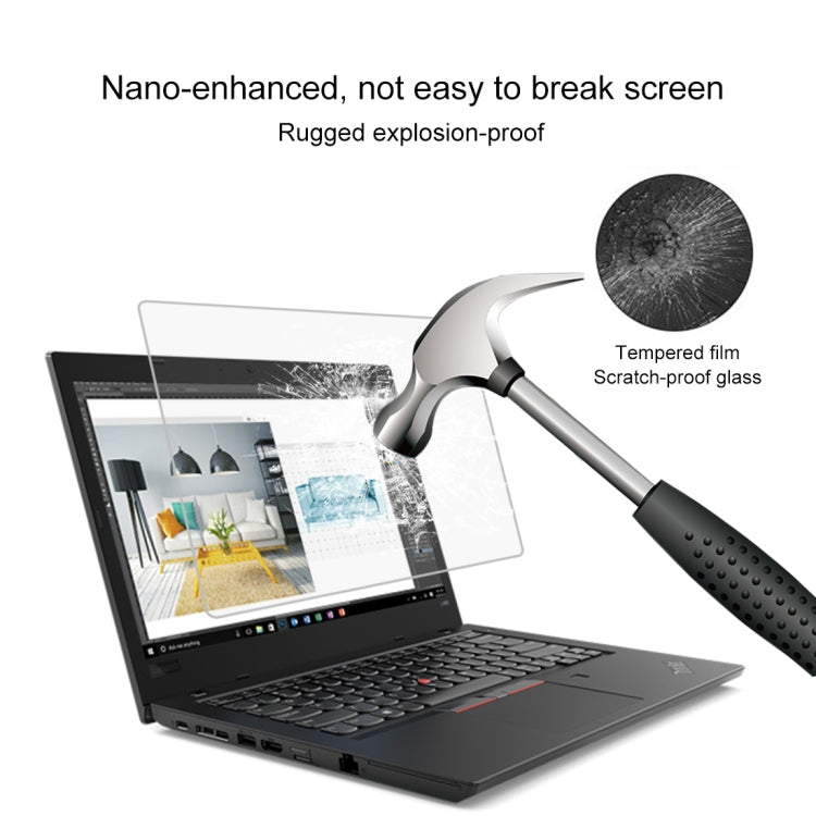 ฟิล์มกระจกนิรภัยแบบเต็มหน้าจอความแข็ง 0.4 มม. 9H สำหรับ Lenovo ThinkPad L480 14 นิ้ว, Lenovo L480
