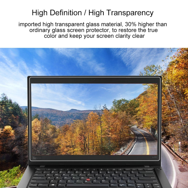 ฟิล์มกระจกนิรภัยแบบเต็มหน้าจอความแข็ง 0.4 มม. 9H สำหรับ Lenovo ThinkPad L480 14 นิ้ว, Lenovo L480