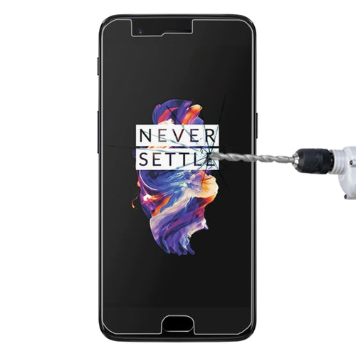 สำหรับ OnePlus 5 0.3 มม. 9H ความแข็งพื้นผิว 2.5D ป้องกันการระเบิดแบบเต็มหน้าจอฟิล์มกระจกนิรภัย, For OnePlus 5