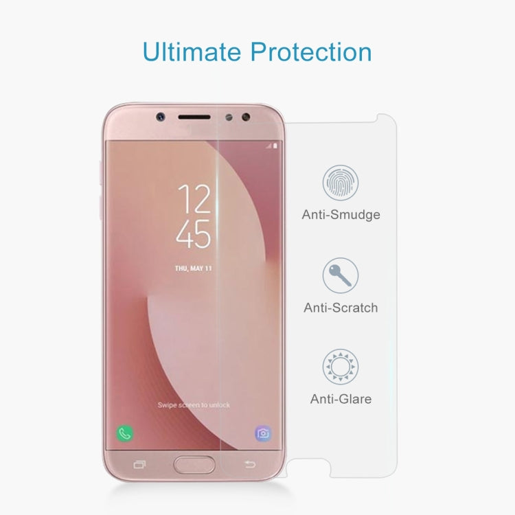 10 ชิ้นสำหรับ Galaxy J7 (2017) (เวอร์ชั่นอเมริกา) 0.3mm 9H ความแข็งพื้นผิว 2.5D ป้องกันการระเบิดไม่เต็มหน้าจอฟิล์มกระจกนิรภัย, For Galaxy J7 (2017)(US Version)(10 PCS)
